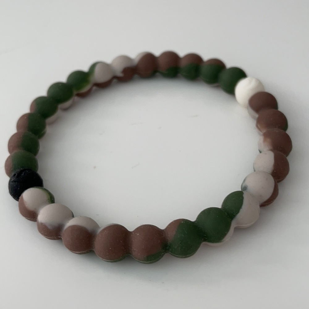 RUBBER BEADED UNISEX CAMOUFLAGE BRACELET